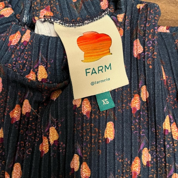 FARM Rio Navy Blue Patterned Dress - Picture 4 of 5